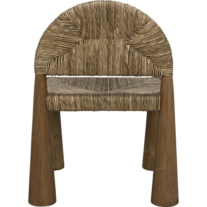 Laredo Chair by Noir in teak, rush. Made from teak, rush in a eclectic & global style.