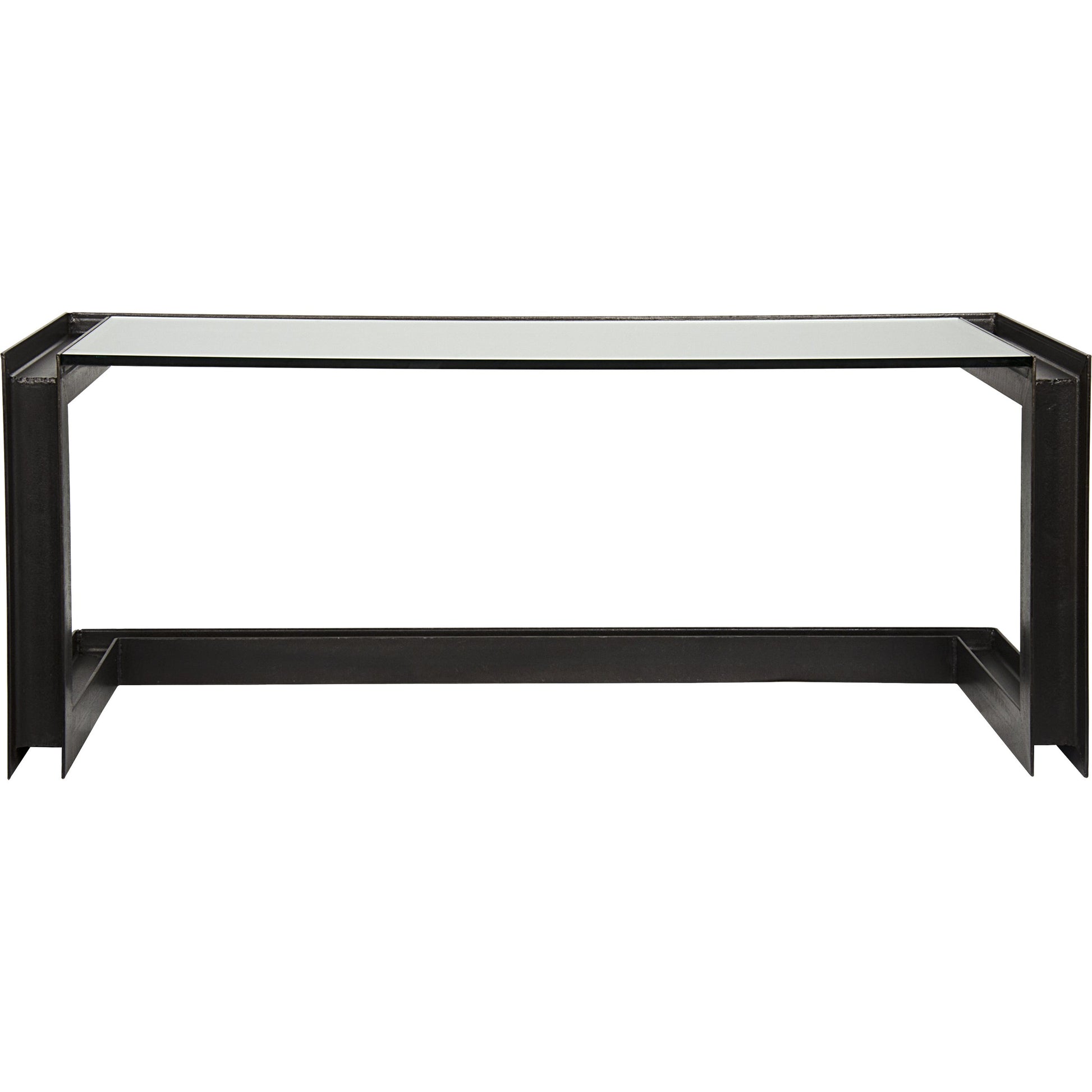 Structure Metal Desk by Noir in metal, glass. Made from metal, glass in a modern style.