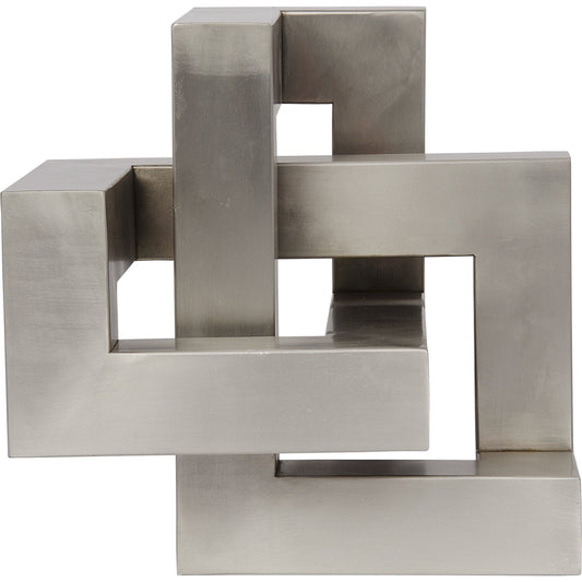 Illusion Object by Noir in antique silver. Made from metal in a modern style.