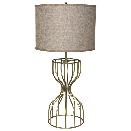 Perry Table Lamp by Noir in antique brass. Made from metal in a transitional style.