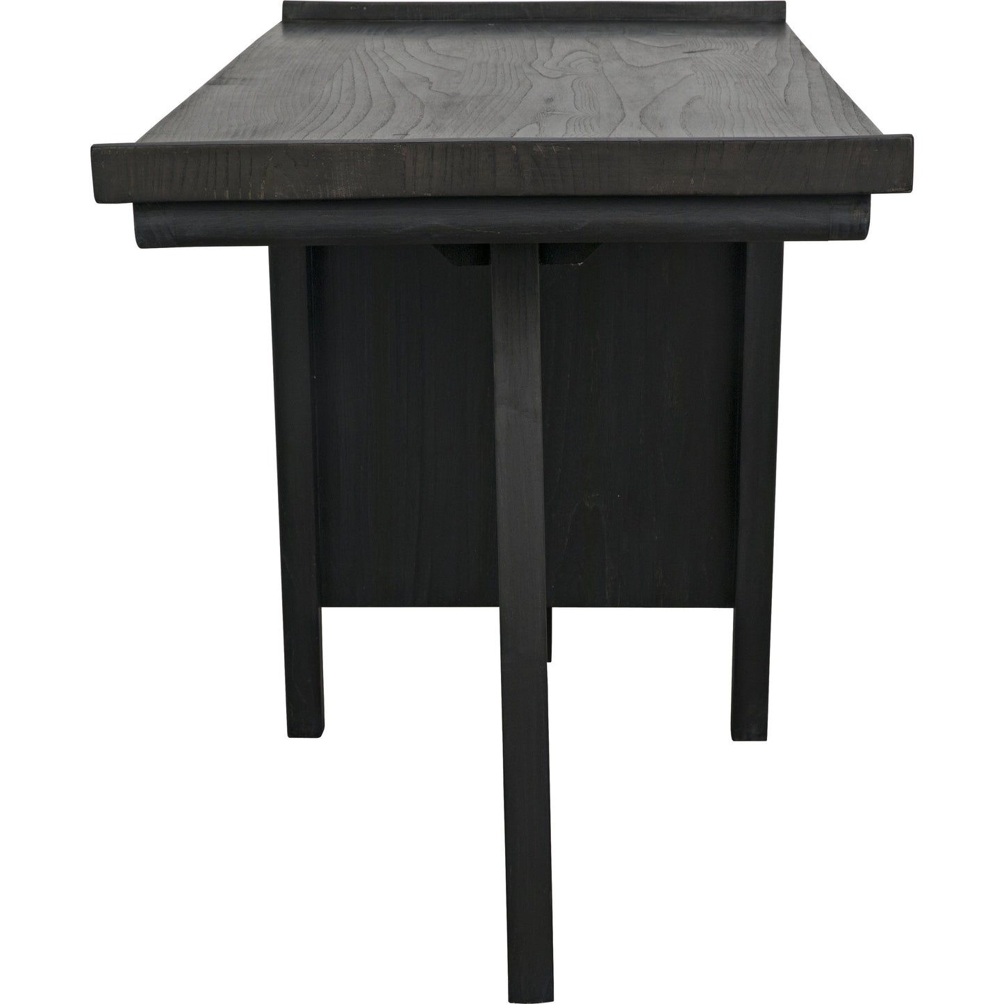 006 S-334963 | Additional Silo | Kennedy Desk by Noir in charcoal black. Made from sungkai in a modern style.