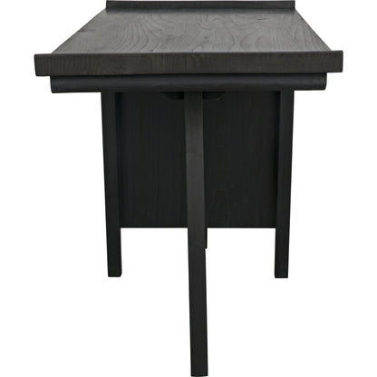 Kennedy Desk by Noir in charcoal black. Made from sungkai in a modern style.
