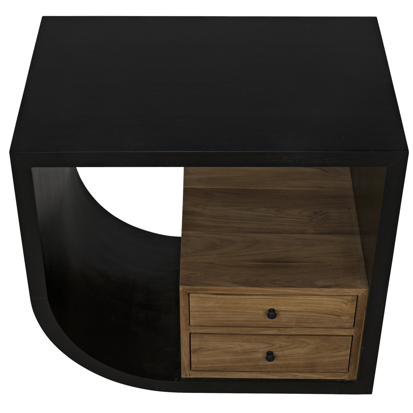 002 S-334485 | Additional Silo | Burton Side Table by Noir in hand rubbed black. Made from mahogany, teak in a modern style.
