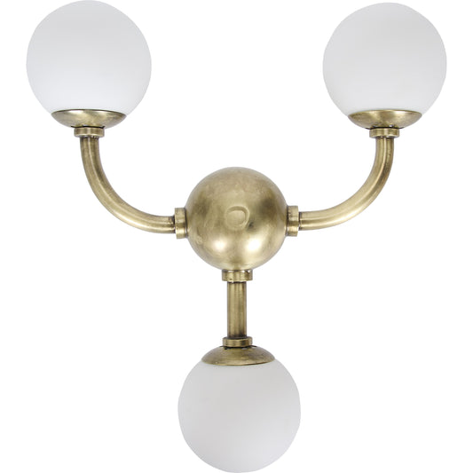 Bari Sconce by Noir in antique brass. Made from metal in a modern style.