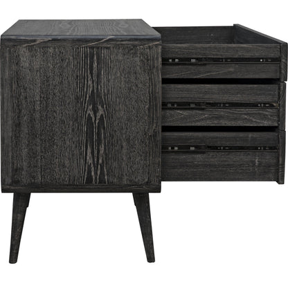 Bart Chest by Noir in cinder black. Made from mindi in a modern style.