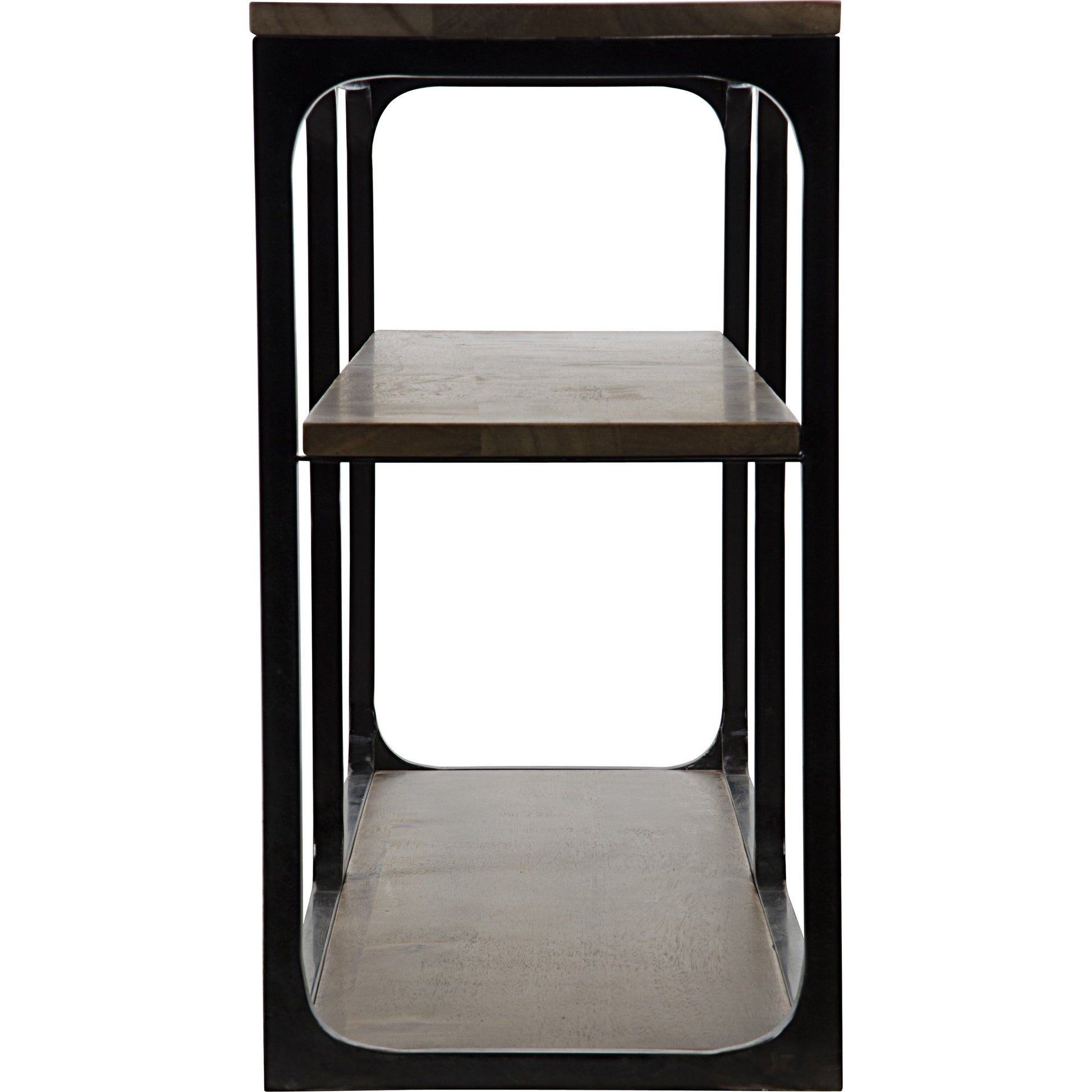Novie Console by Noir in dark walnut. Made from walnut, metal in a modern style.