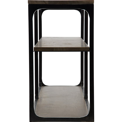 Novie Console by Noir in dark walnut. Made from walnut, metal in a modern style.