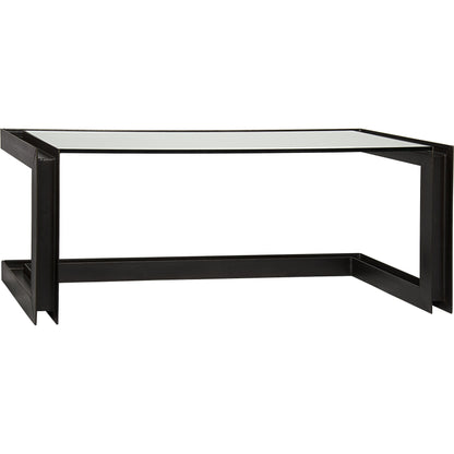 Structure Metal Desk by Noir in metal, glass. Made from metal, glass in a modern style.