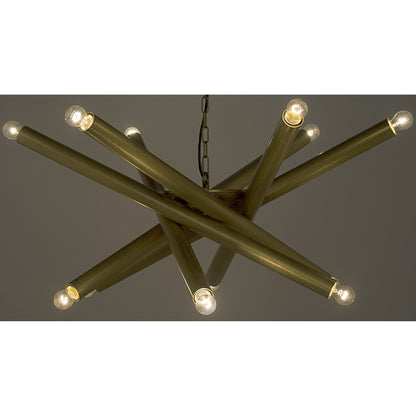 Lex Chandelier by Noir. Made from metal in a modern style.