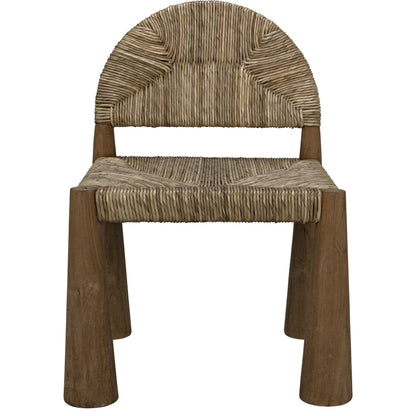 Laredo Chair by Noir in teak, rush. Made from teak, rush in a eclectic & global style.