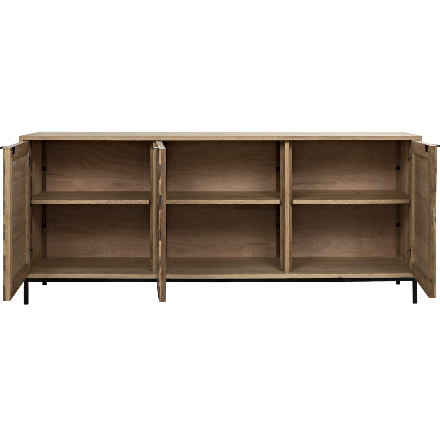 003 S-334873 | Additional Silo | Herringbone Sideboard by Noir in washed walnut. Made from walnut, metal in a eclectic & global style.