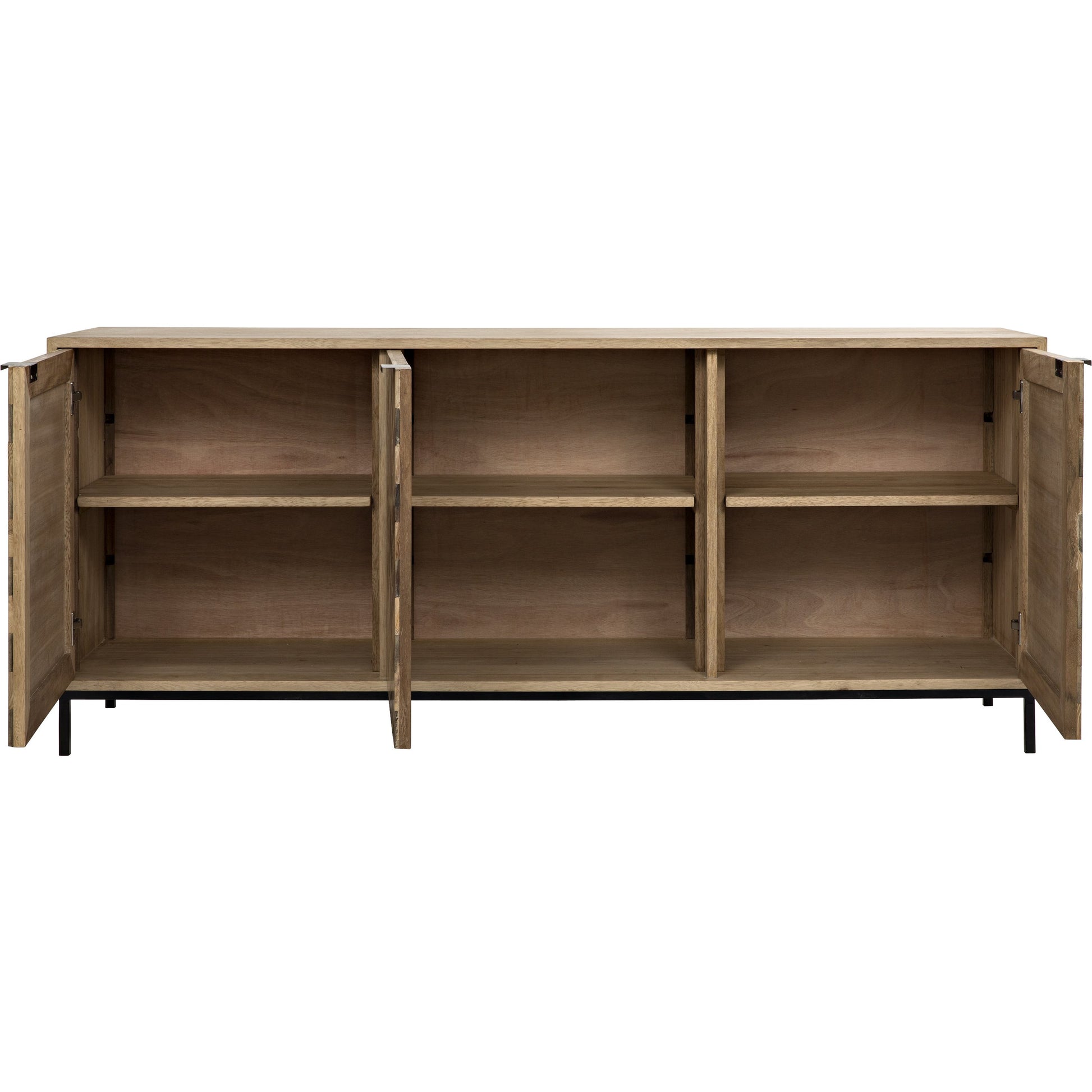 Herringbone Sideboard by Noir in washed walnut. Made from walnut, metal in a eclectic & global style.
