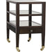 Lesly Side Table by Noir. Made from birch, mirrored top in a transitional style.