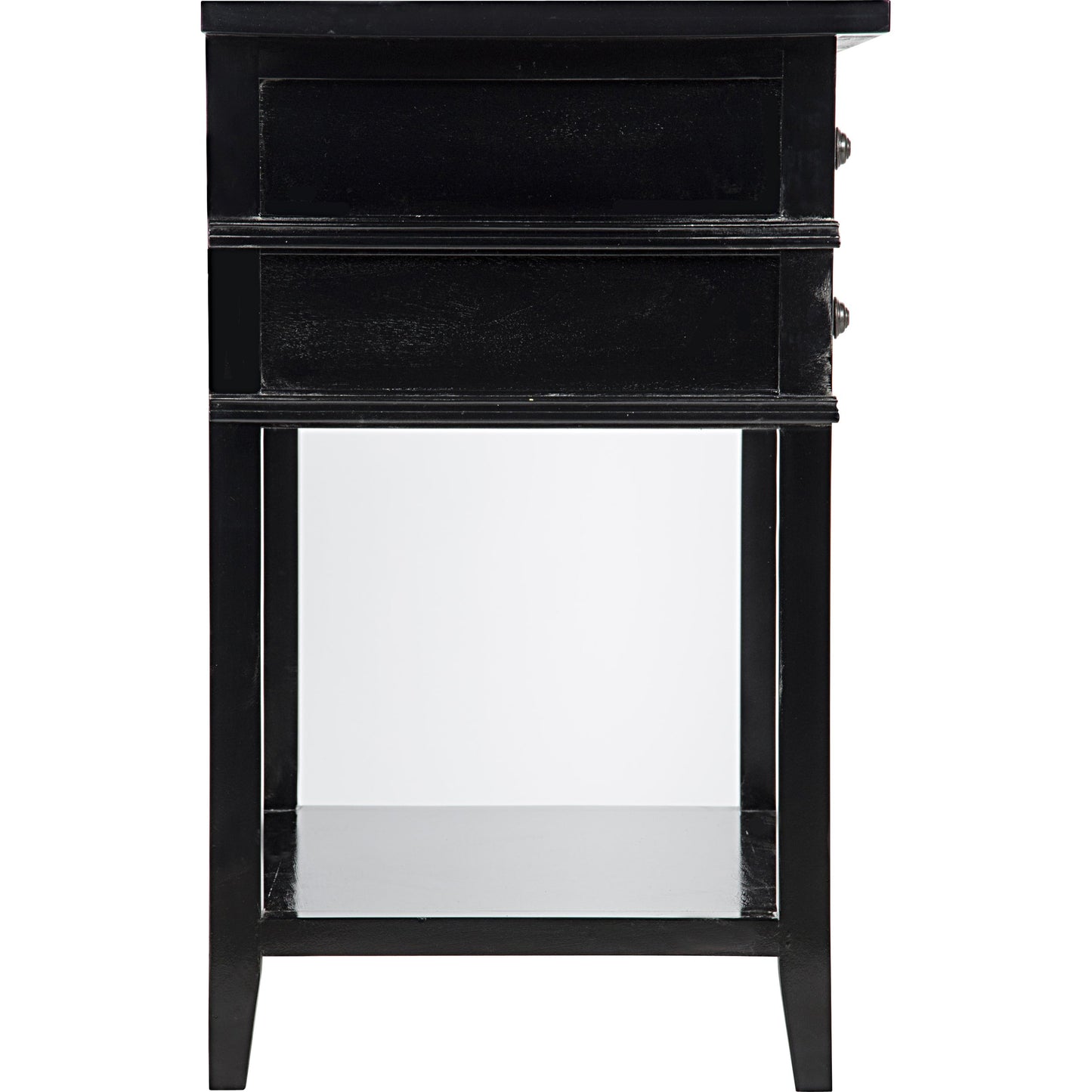 004 S-334559 | Additional Silo | Colonial Side Table by Noir in distressed black. Made from birch in a traditional style.
