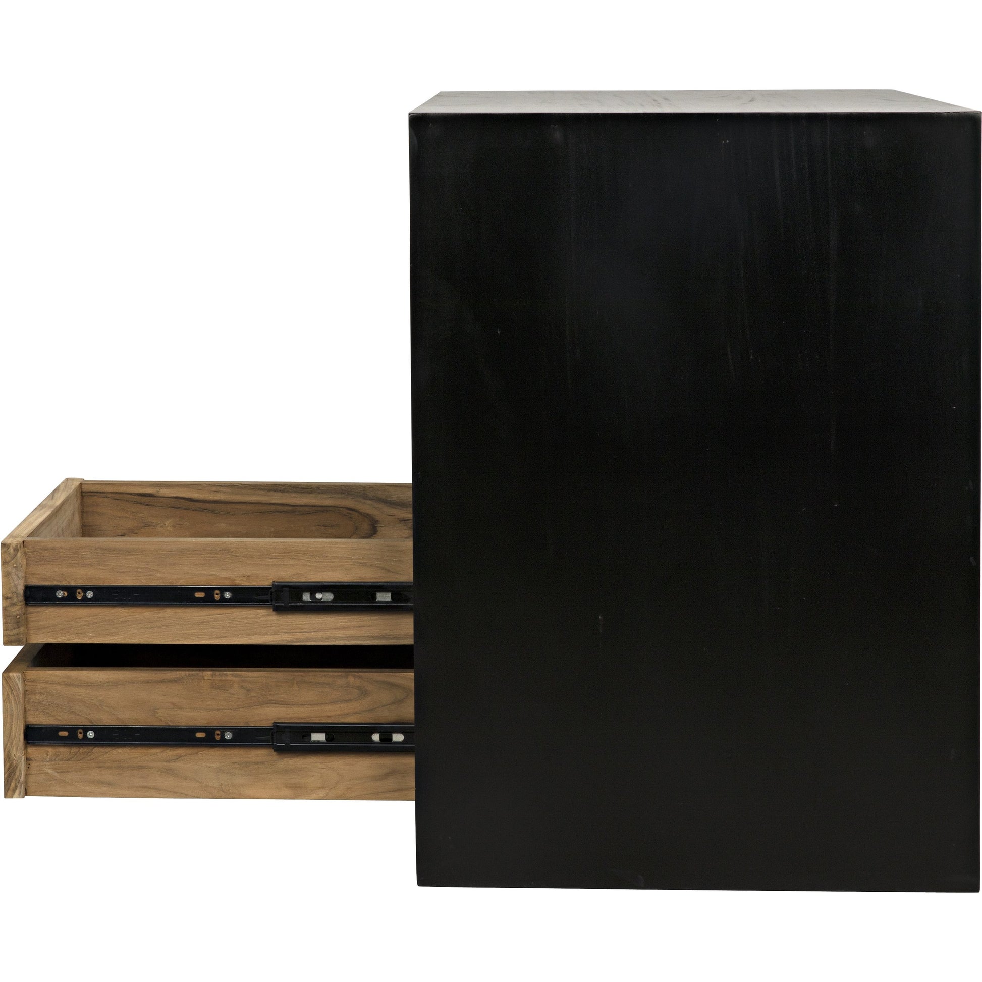 Burton Side Table by Noir in hand rubbed black. Made from mahogany, teak in a modern style.