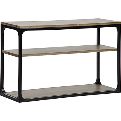 Novie Console by Noir in dark walnut. Made from walnut, metal in a modern style.