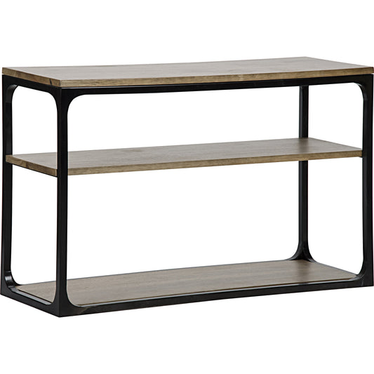 Novie Console by Noir in dark walnut. Made from walnut, metal in a modern style.