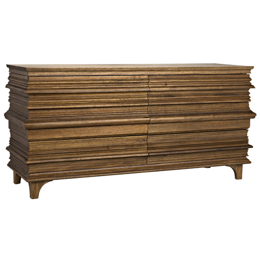 Bernard 6 Drawer by Noir in dark walnut. Made from walnut in a eclectic & global style.