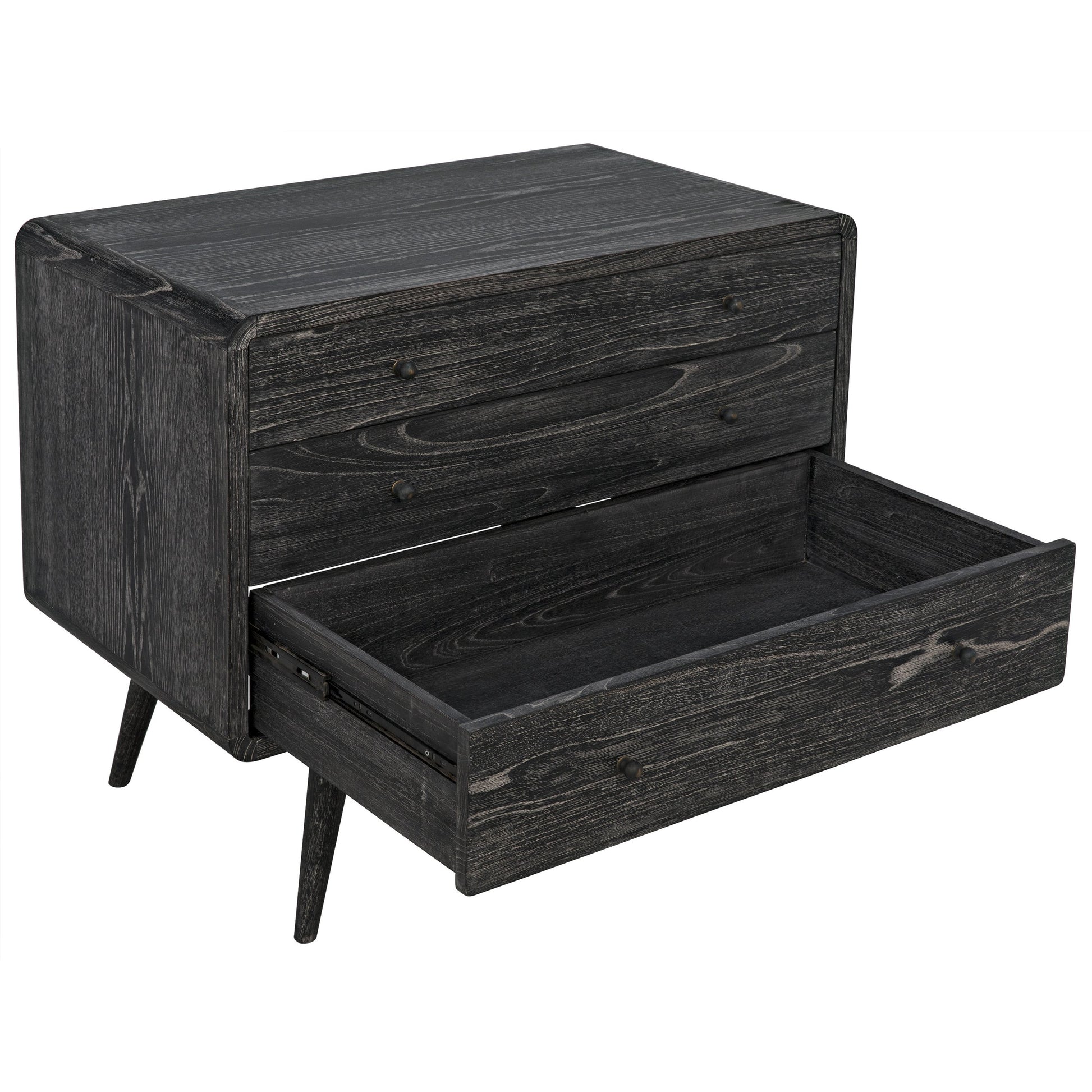 Bart Chest by Noir in cinder black. Made from mindi in a modern style.
