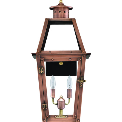 Acadiana Lantern by Primo Lighting in aged copper. Made from copper in a cottage & farmhouse style.