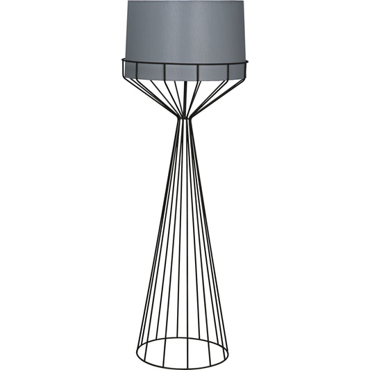 Portal Floor Lamp B by Noir in matte black. Made from metal in a modern style.