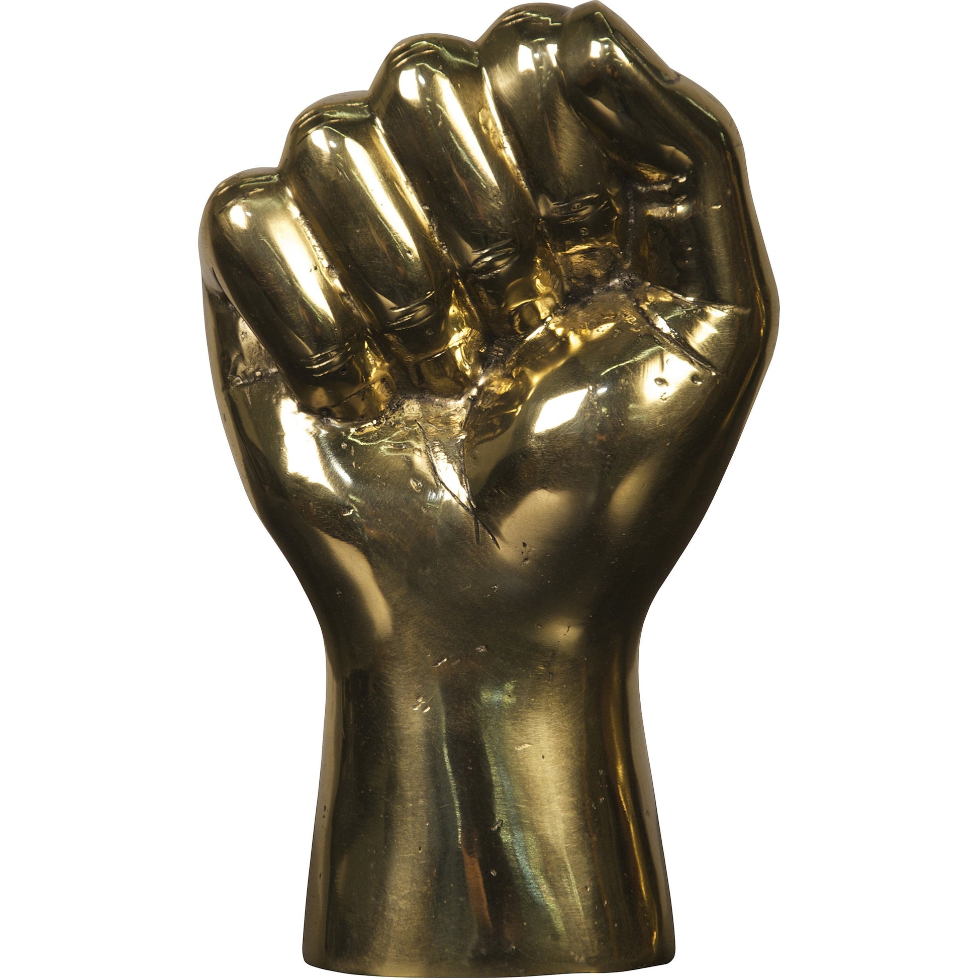 The Solidarity Fist by Noir in brass. Made from brass in a modern style.