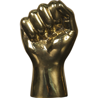 The Solidarity Fist by Noir in brass. Made from brass in a modern style.