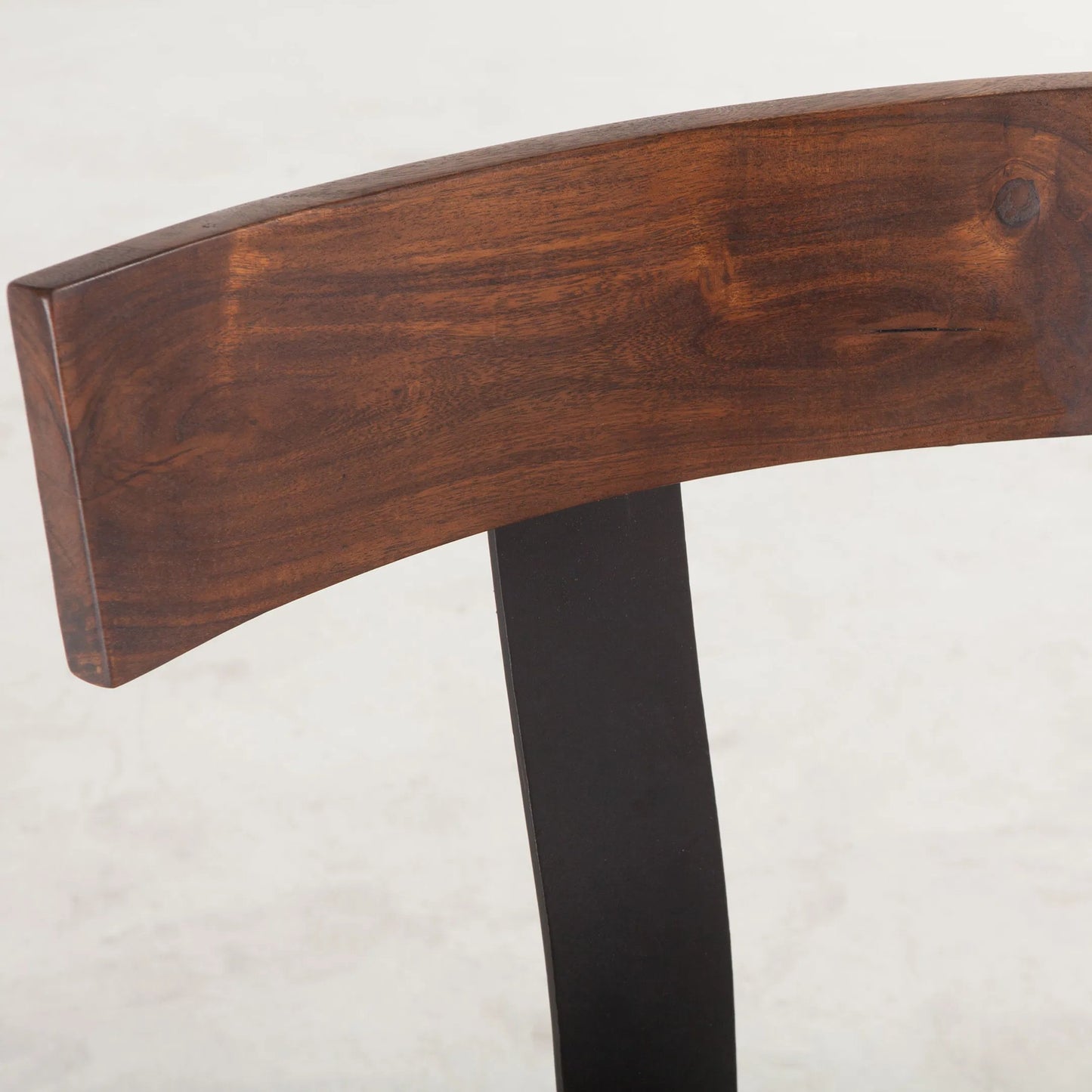 004 SI-2445252 | Closeup | Artezia Height Adjustable Stool by World Interiors in walnut, antique zinc. Made from acacia wood, iron in a traditional style.