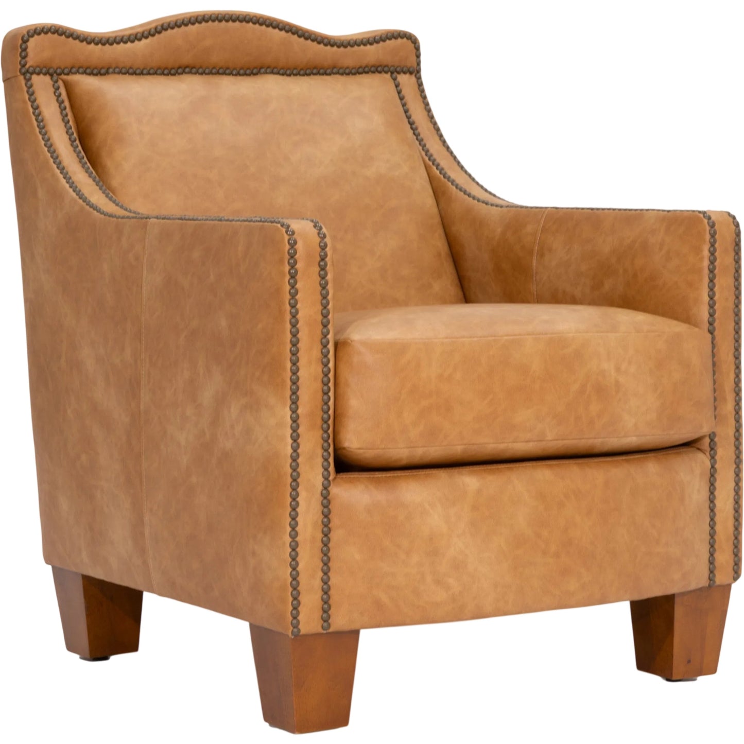 000 SI-2633419 | Primary Silo | Finsbury Arm Chair by Zentique in cognac and brown. Made from faux leather in a unique style.