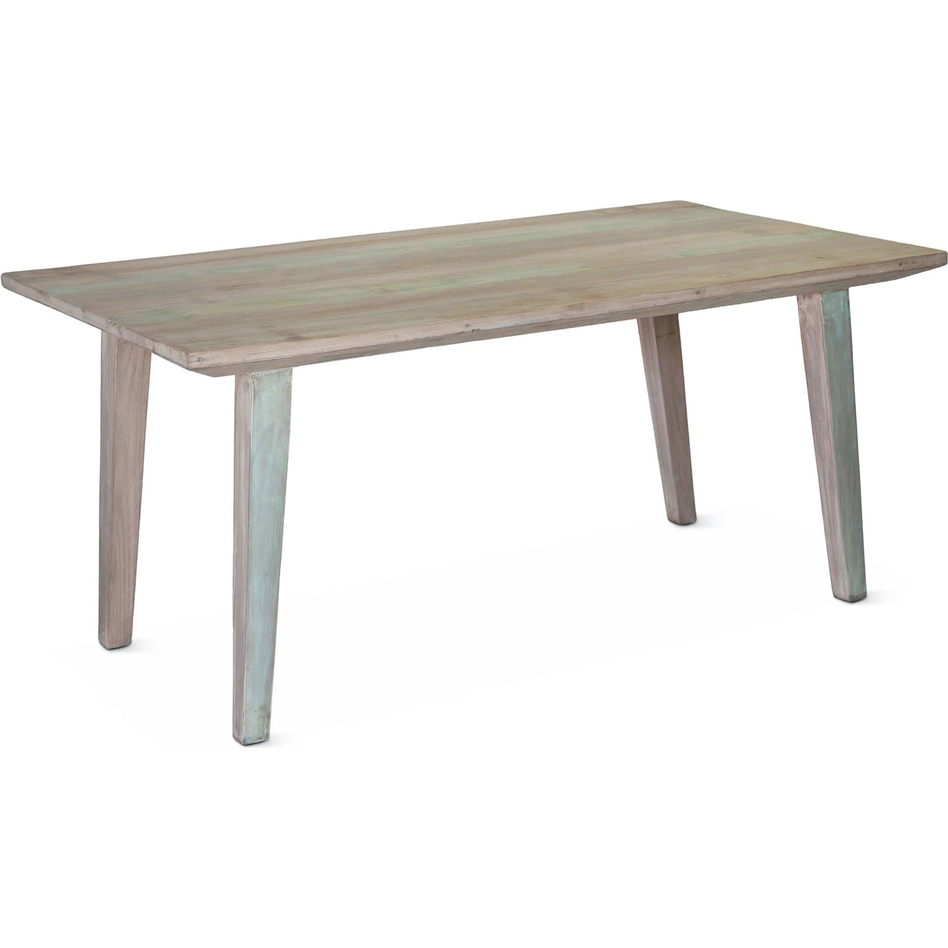 Cordoba Dining Table by World Interiors in teal and vintage teal. Made from teak wood in a cottage & farmhouse style.