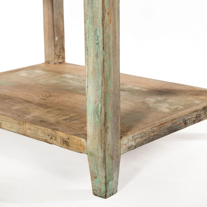 Cordoba Night Chest by World Interiors in teal and vintage teal, antique nickel. Made from teak wood, iron in a eclectic & global style.