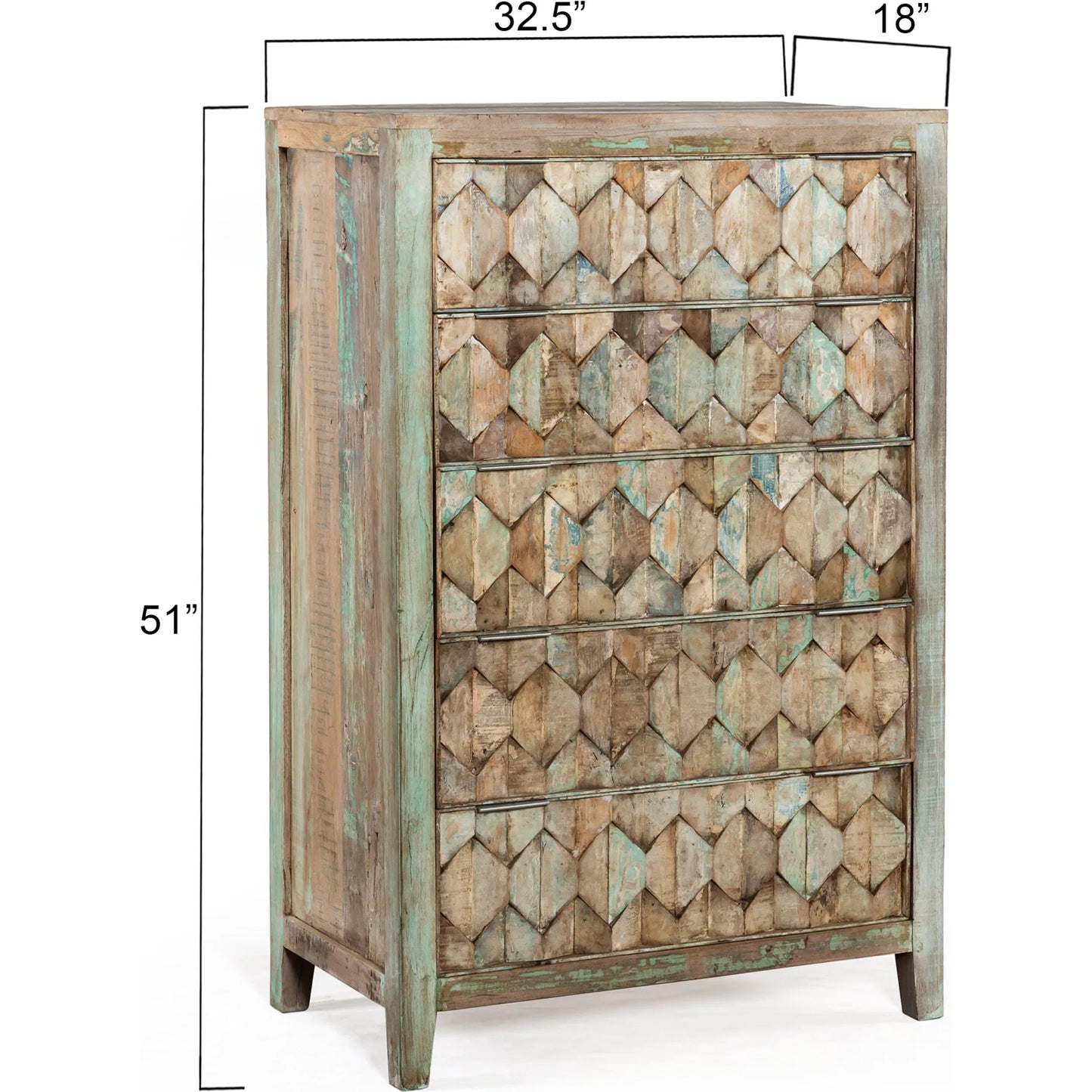 005 SR-876964 | Additional Silo | Cordoba Chest by World Interiors in teal and vintage teal, antique nickel. Made from teak wood, iron in a eclectic & global style.