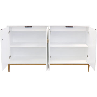 Victoria 4-Door Sideboard by Pasargad Home in ivory. Made from wood, metal in a modern style.