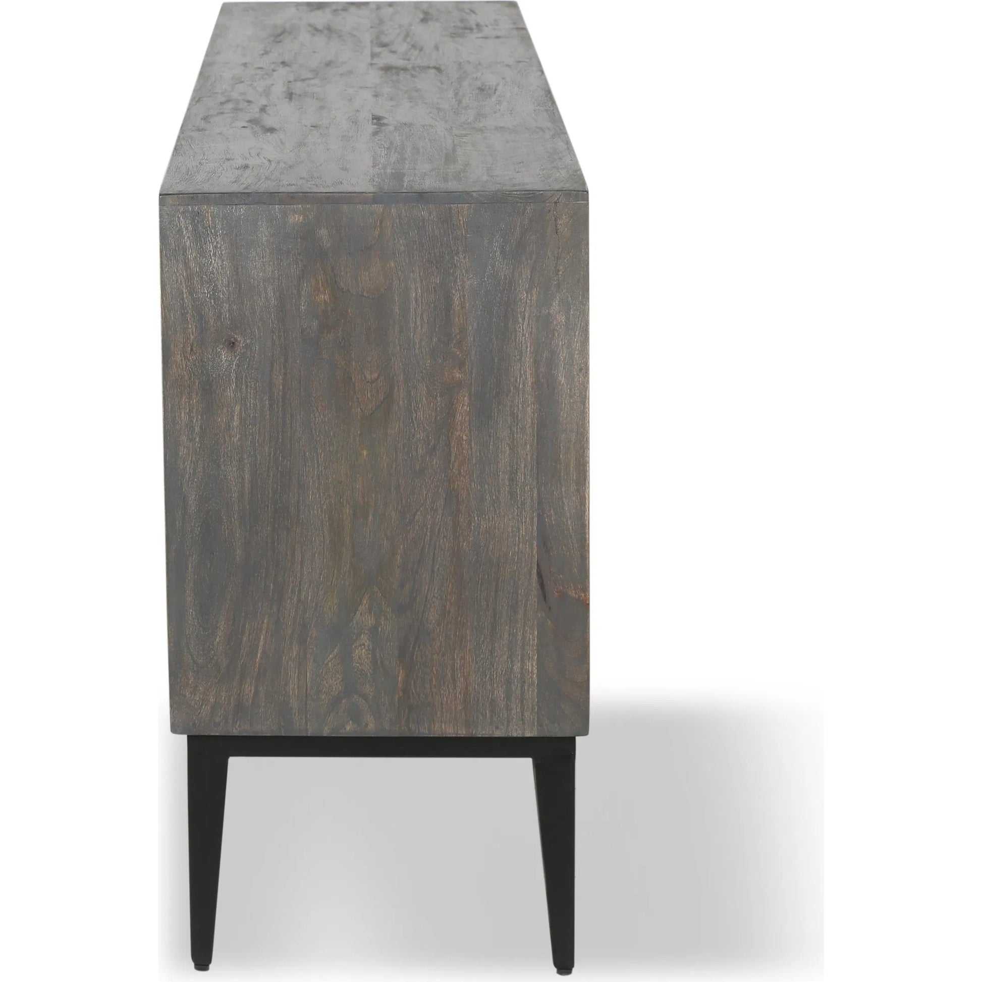 Palm Desert Modern Bone Inlay Sideboard by World Interiors in grey wash and water based. Made from mango wood, iron, bone in a eclectic & global style.