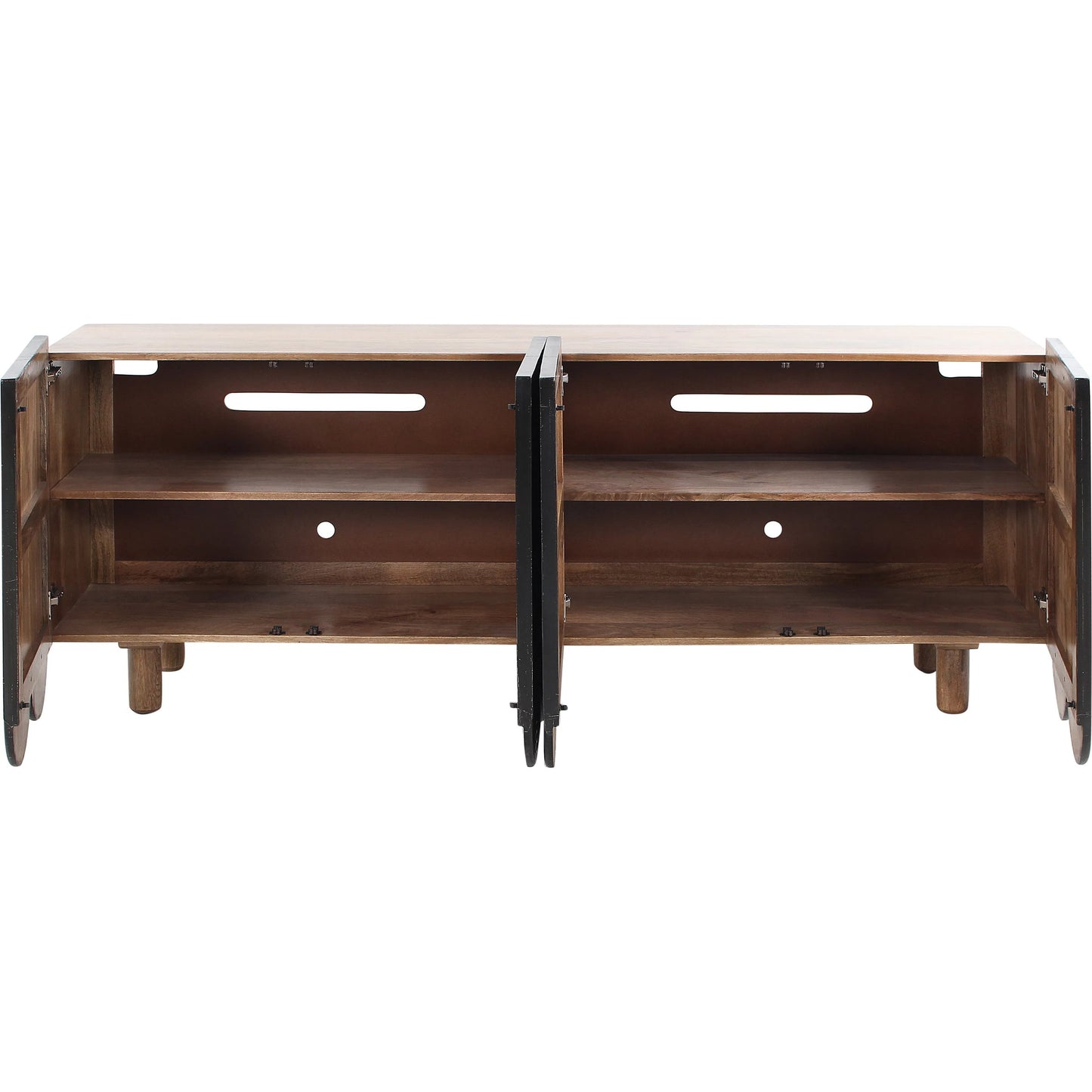 004 SI-2243028 | Additional Silo | Wave Side Board by World Interiors in natural and water based. Made from mango wood, aluminum in a unique style.