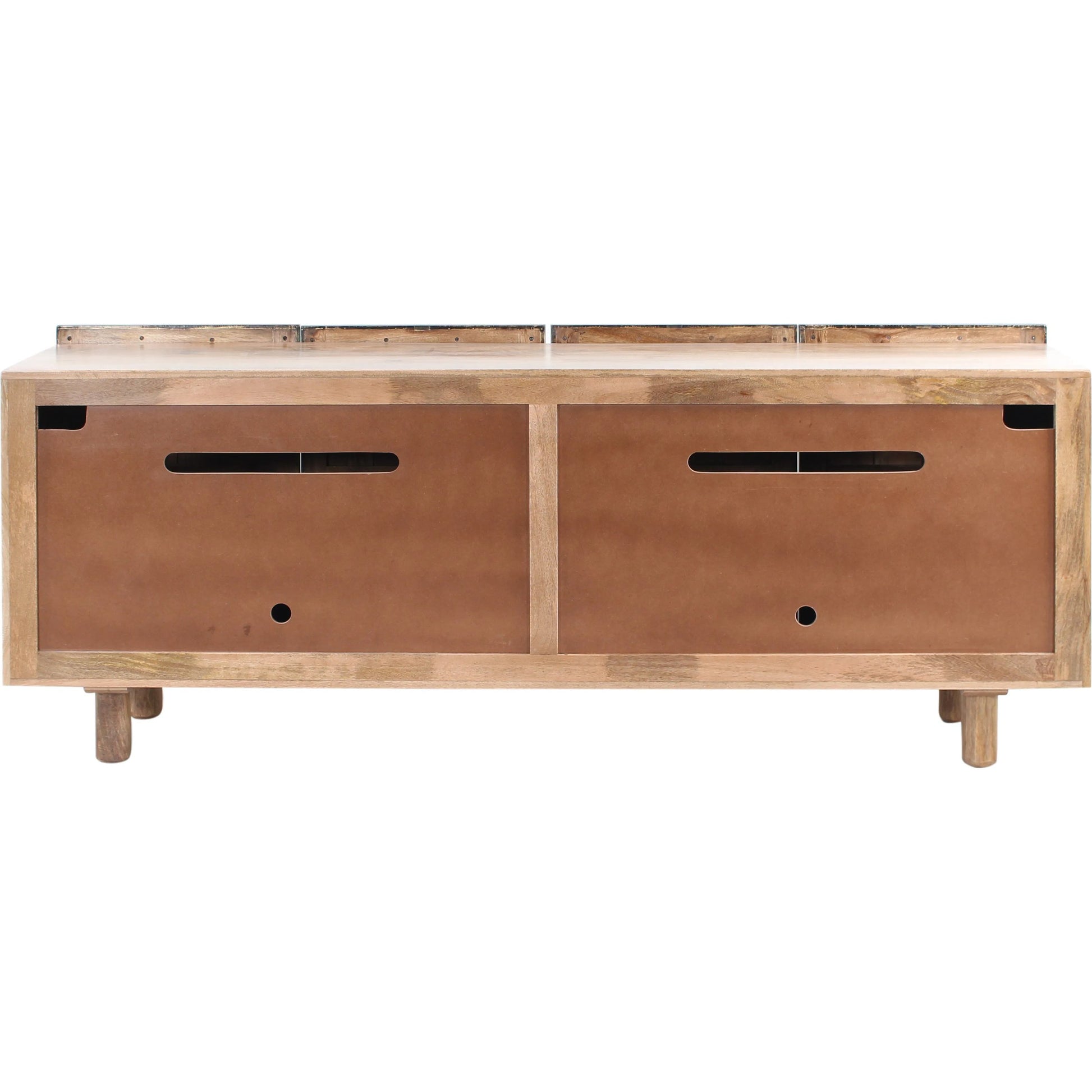 Wave Side Board by World Interiors in natural and water based. Made from mango wood, aluminum in a unique style.