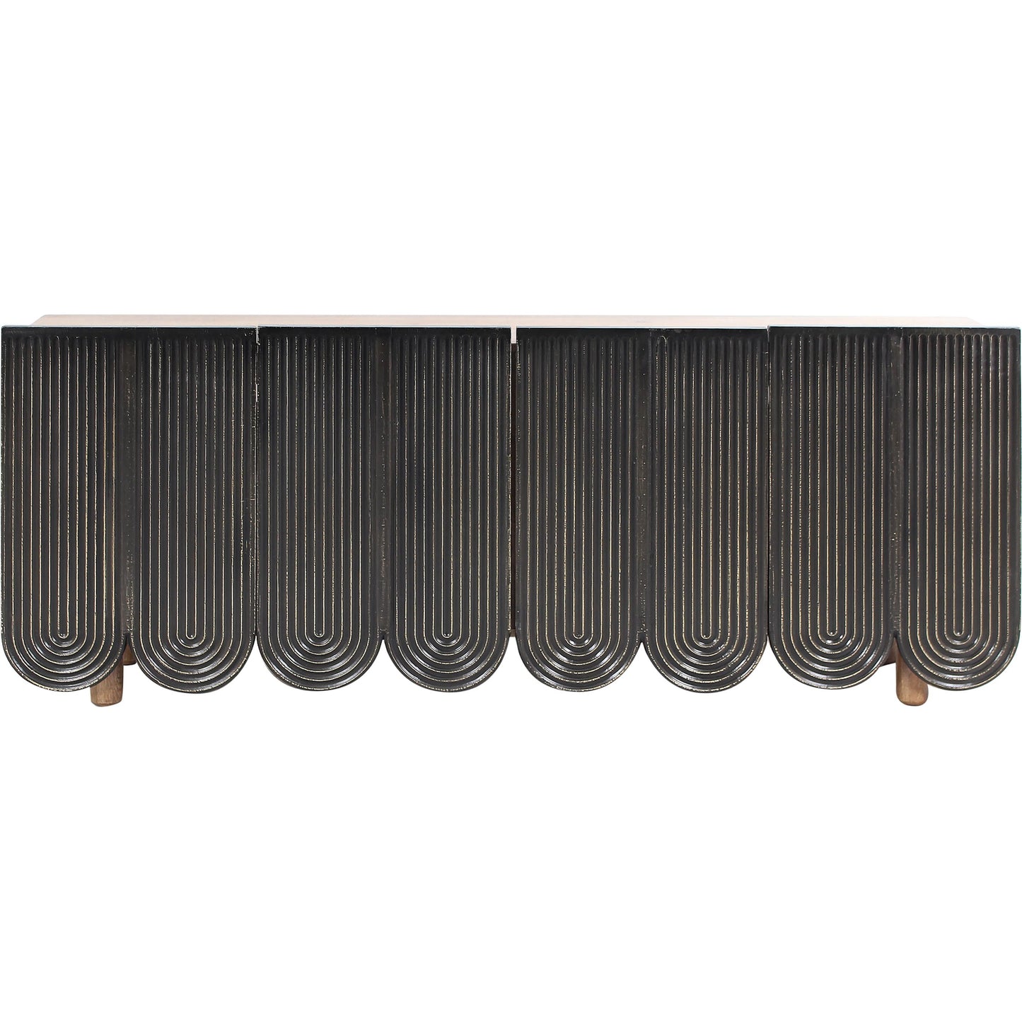 005 SI-2243028 | Additional Silo | Wave Side Board by World Interiors in natural and water based. Made from mango wood, aluminum in a unique style.
