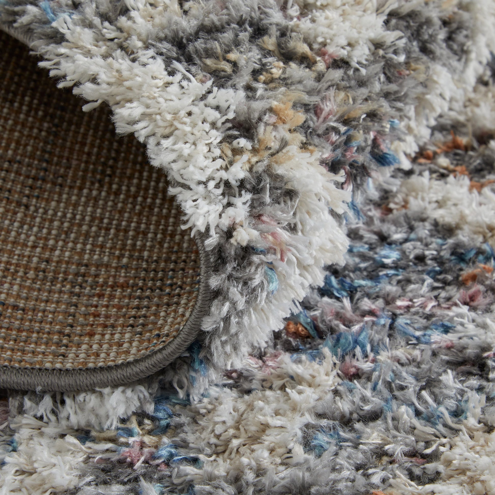 Mynka Transitional Diamond Rug - 39IAF by Feizy in ivory, gray, taupe. Made from polyester in a unique style.