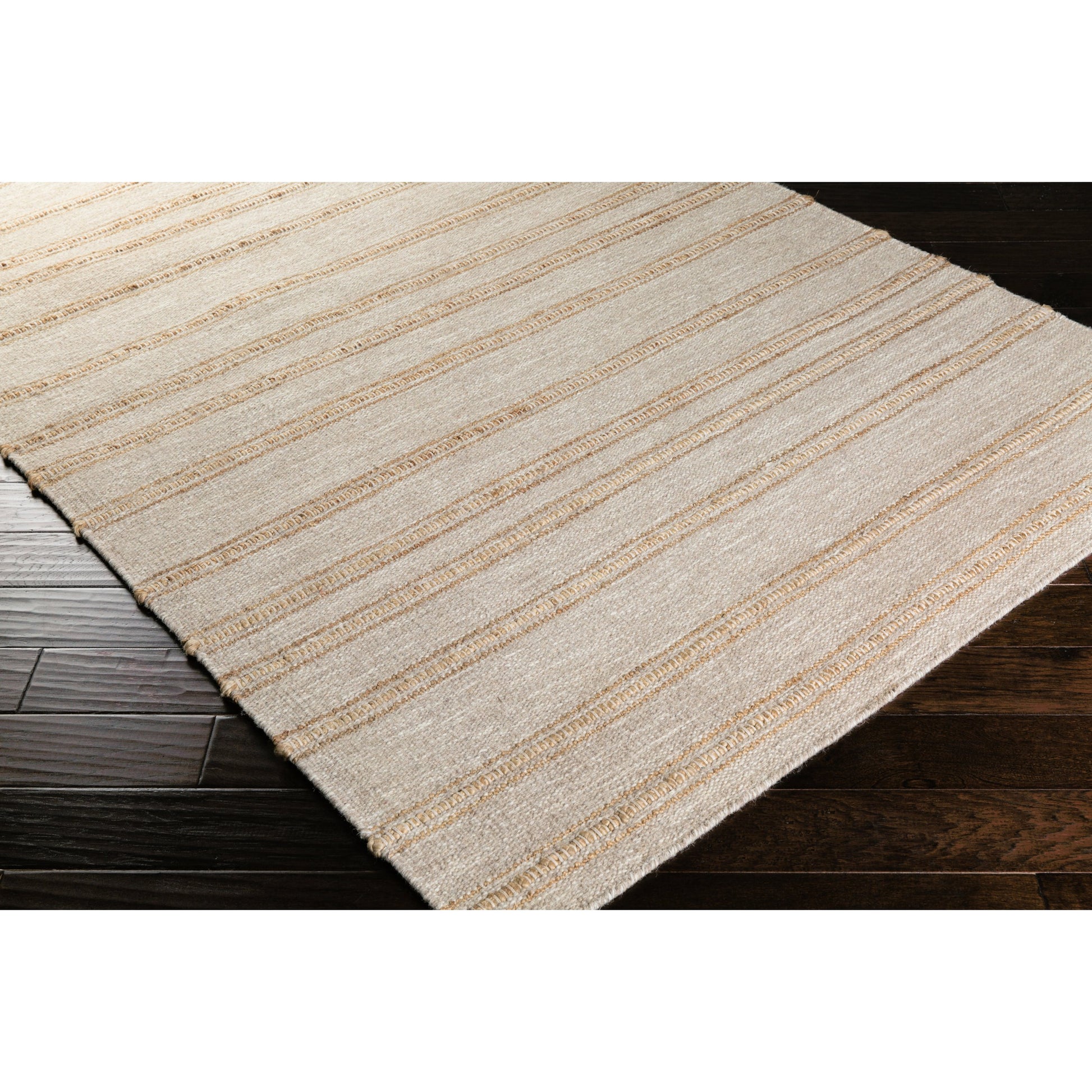 Fiji FJI-8001 Rug by Surya in light gray, tan. Made from 70% wool, 20% cotton, 10% jute in a unique style.