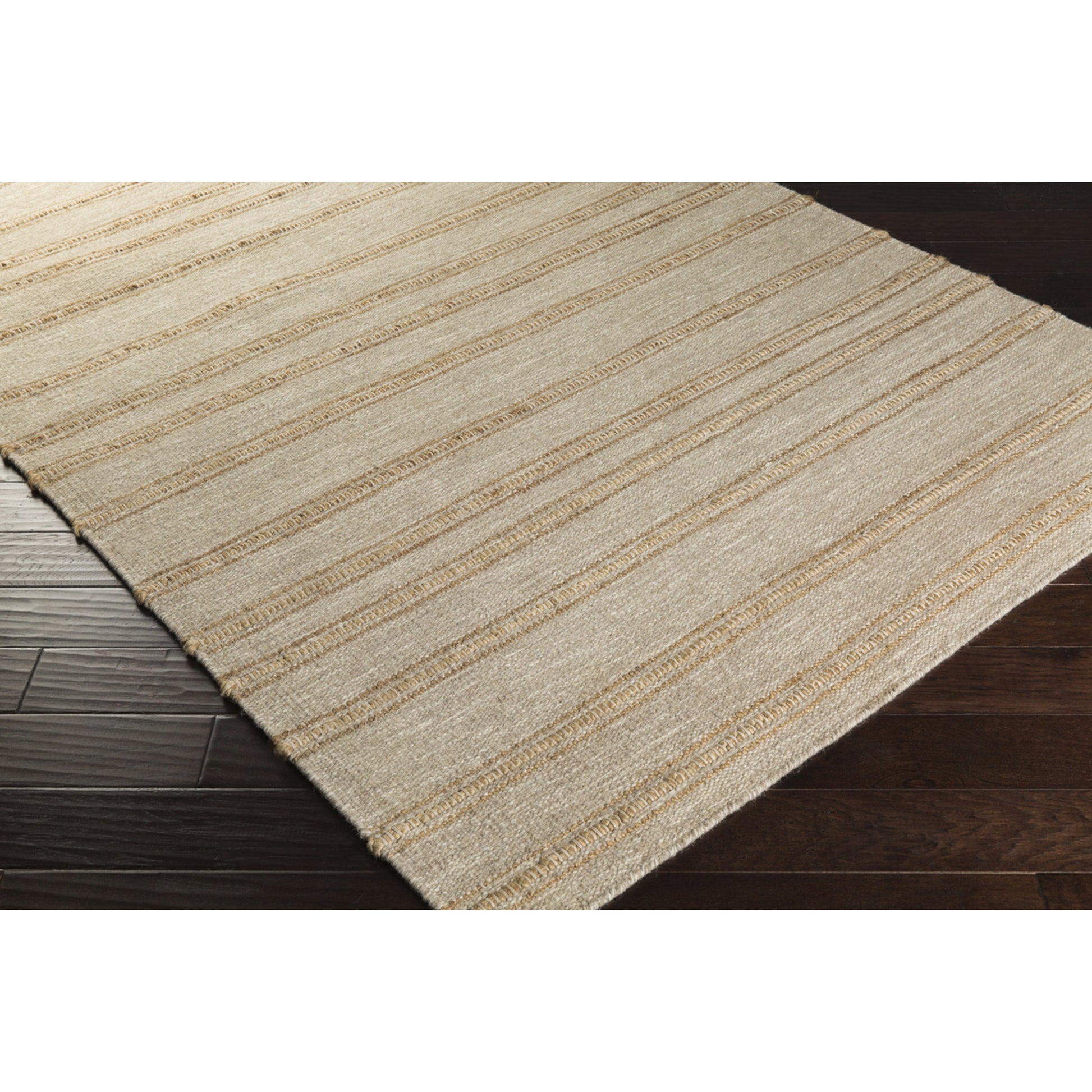 Fiji FJI-8001 Rug by Surya in light gray, tan. Made from 70% wool, 20% cotton, 10% jute in a unique style.