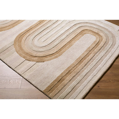 Fuji FJJ-2300 Rug by Surya in beige, taupe, sandstone, cream. Made from wool, viscose in a unique style.