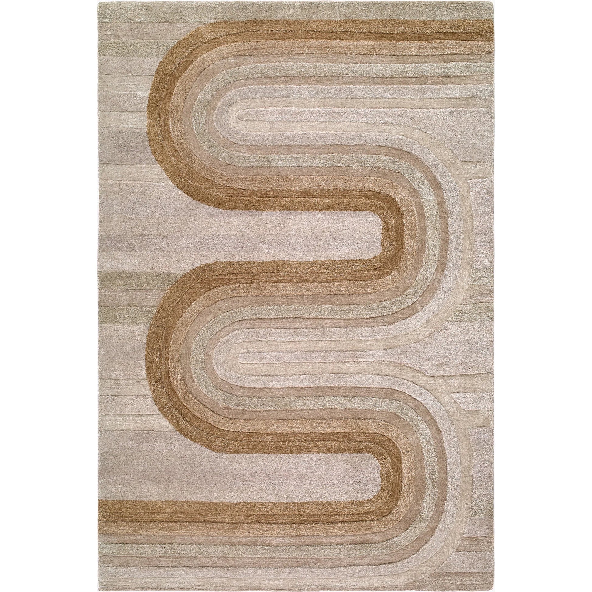 Fuji FJJ-2300 Rug by Surya in beige, taupe, sandstone, cream. Made from wool, viscose in a unique style.