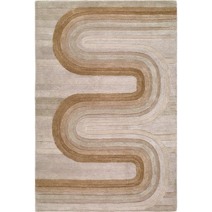 Fuji FJJ-2300 Rug by Surya in beige, taupe, sandstone, cream. Made from wool, viscose in a unique style.