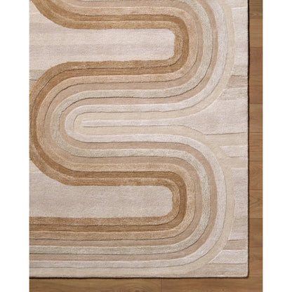 Fuji FJJ-2300 Rug by Surya in beige, taupe, sandstone, cream. Made from wool, viscose in a unique style.