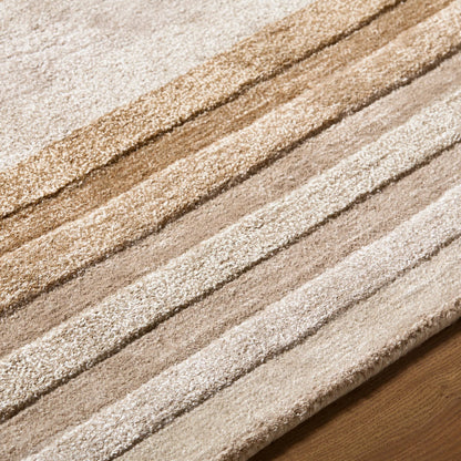 Fuji FJJ-2300 Rug by Surya in beige, taupe, sandstone, cream. Made from wool, viscose in a unique style.