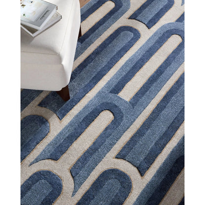 Fuji FJJ-2301 Rug by Surya in charcoal, taupe, slate. Made from wool, viscose in a unique style.