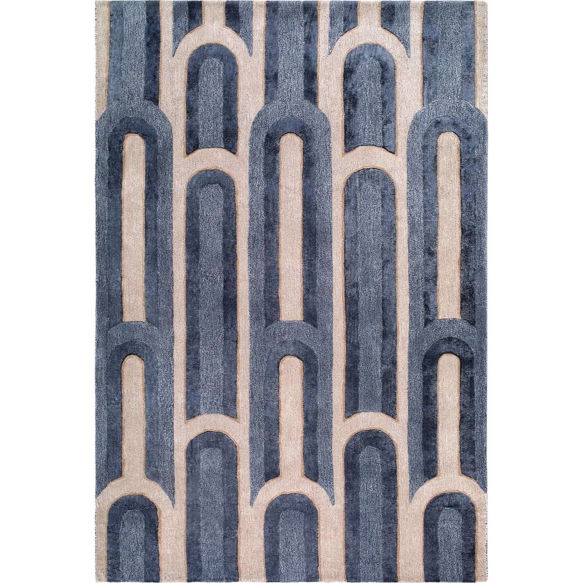 Fuji FJJ-2301 Rug by Surya in charcoal, taupe, slate. Made from wool, viscose in a unique style.