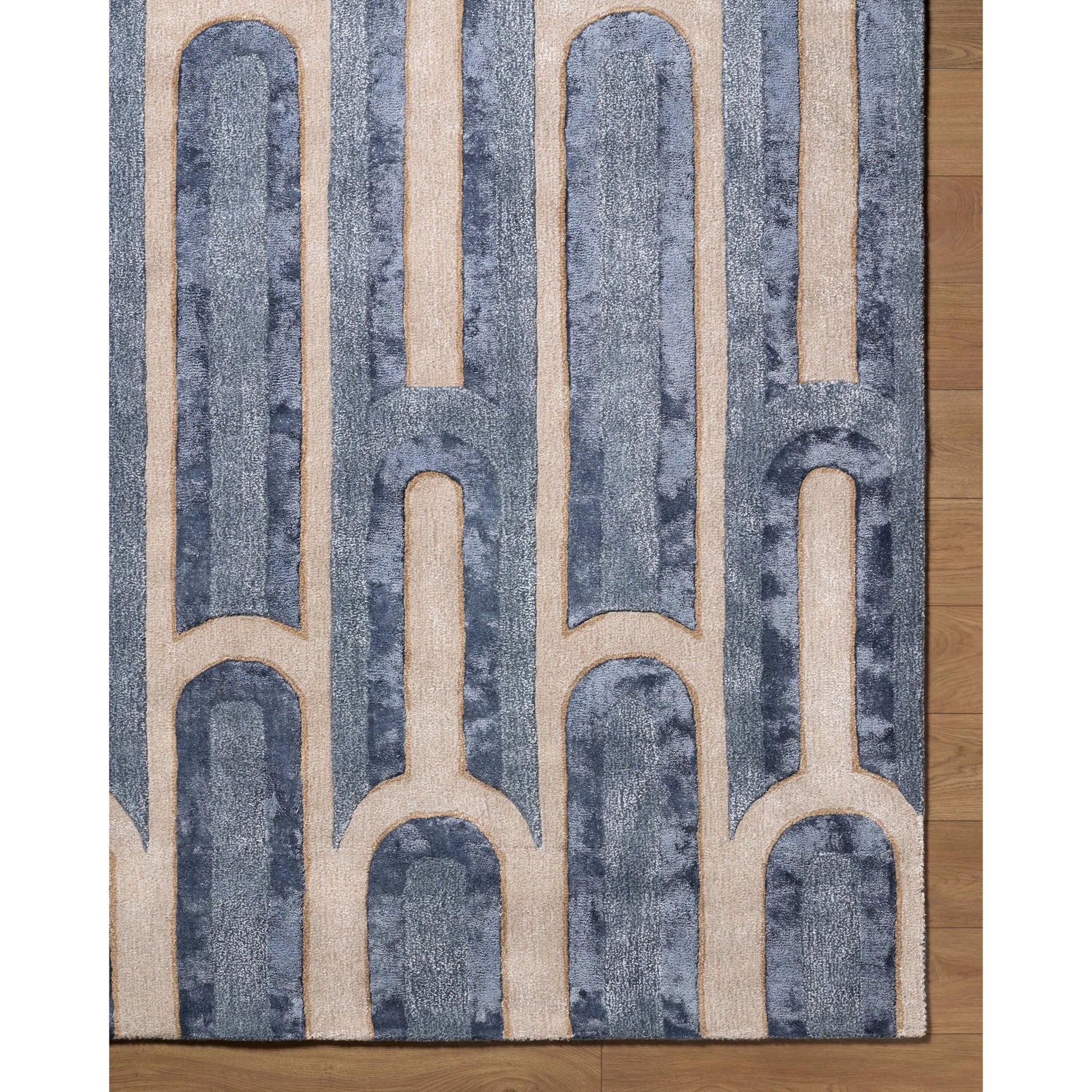 Fuji FJJ-2301 Rug by Surya in charcoal, taupe, slate. Made from wool, viscose in a unique style.