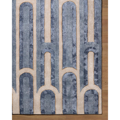 Fuji FJJ-2301 Rug by Surya in charcoal, taupe, slate. Made from wool, viscose in a unique style.