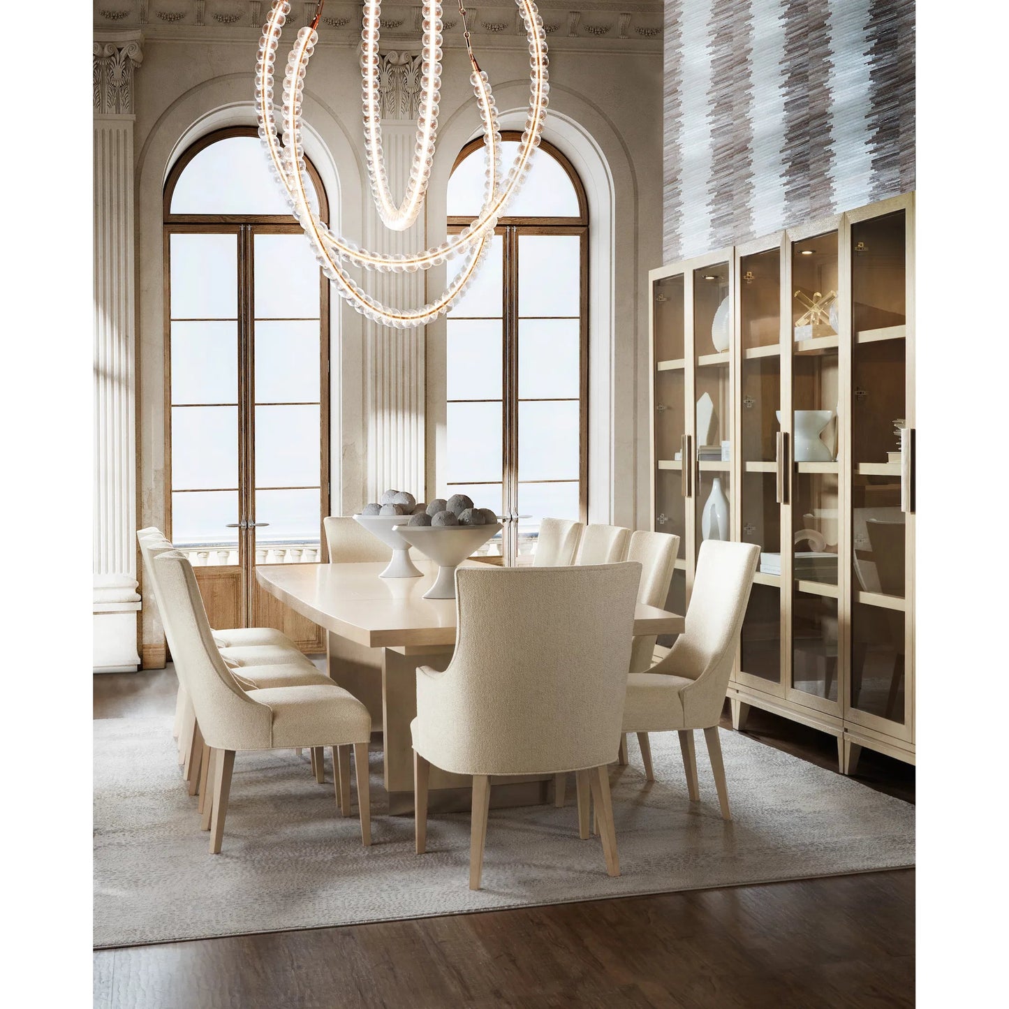 003 SI-2353956 | Lifestyle | Westwood Upholstered Arm Chair by Hooker Furniture in tillson cloud and polished limestone. Made from wood, fabric in a transitional style.
